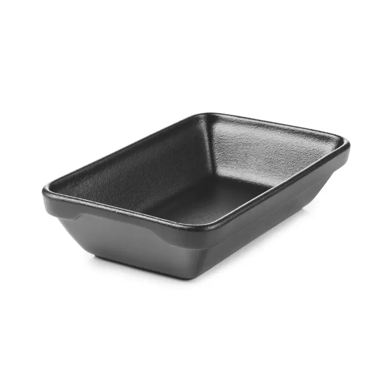 Revol Les Essentiels Collection Rect Shallow-Dish 14.9 cm - Cast iron style - Set of 12 pcs