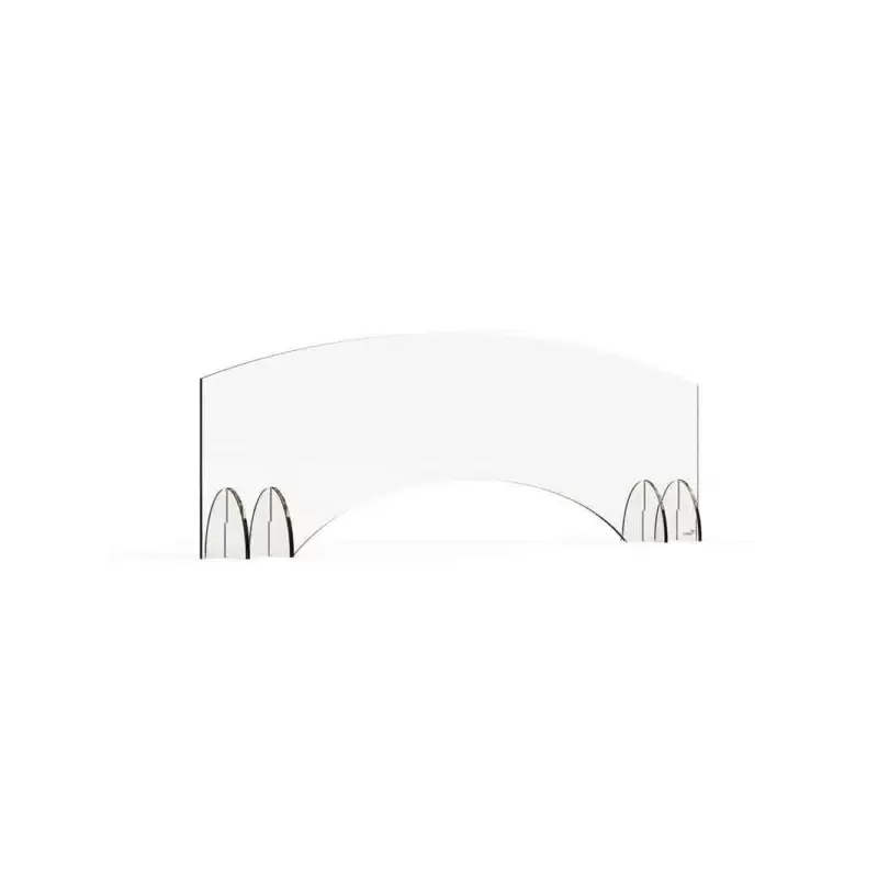 Rosseto Avant Guarde 48x15.5 Acrylic Sneeze Guard with Pass-Through Window - 1 Piece - 48 x 4.7 x 15.5 In.