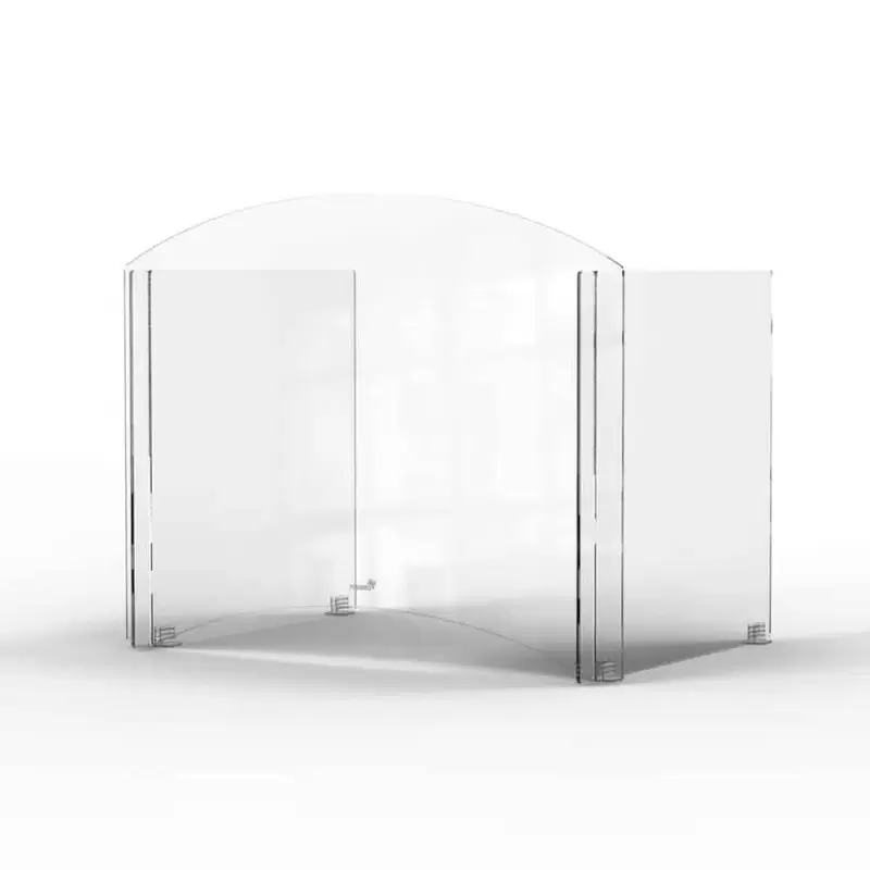 Rosseto Avant Guarde Clear Student Desk Shield with Pass Through - 1 Piece - 24 x 17.3 x 19 In.