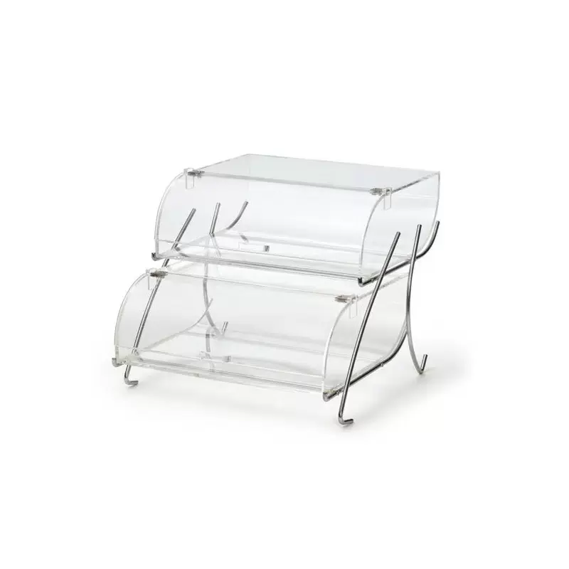 Rosseto Two-Tier Bakery Case with Stainless Steel Wire Stand - 1 Piece - 15.75 x x17.75 x 13.25 In.