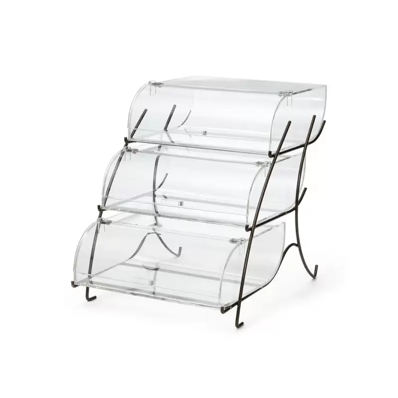 Rosseto Three-Tier Bakery Case with Bronze Wire Stand - 1 Piece - 15.75 x 21.9 x 19.25 In.