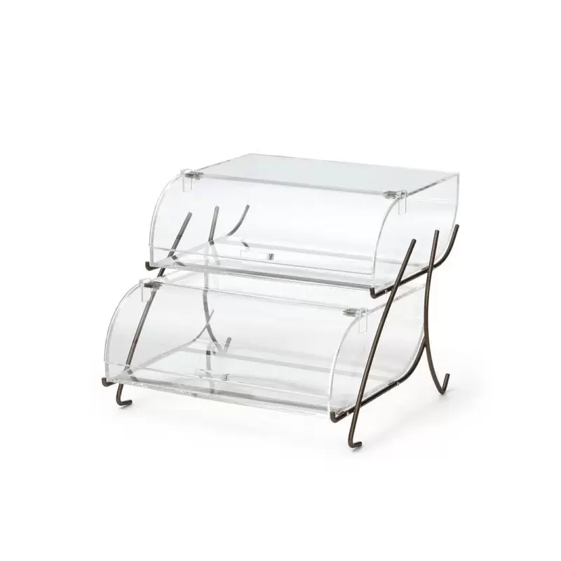 Rosseto Two-Tier Bakery Case with Bronze Wire Stand - 1 Piece - 15.75 x 17.75 x 13.25 In.