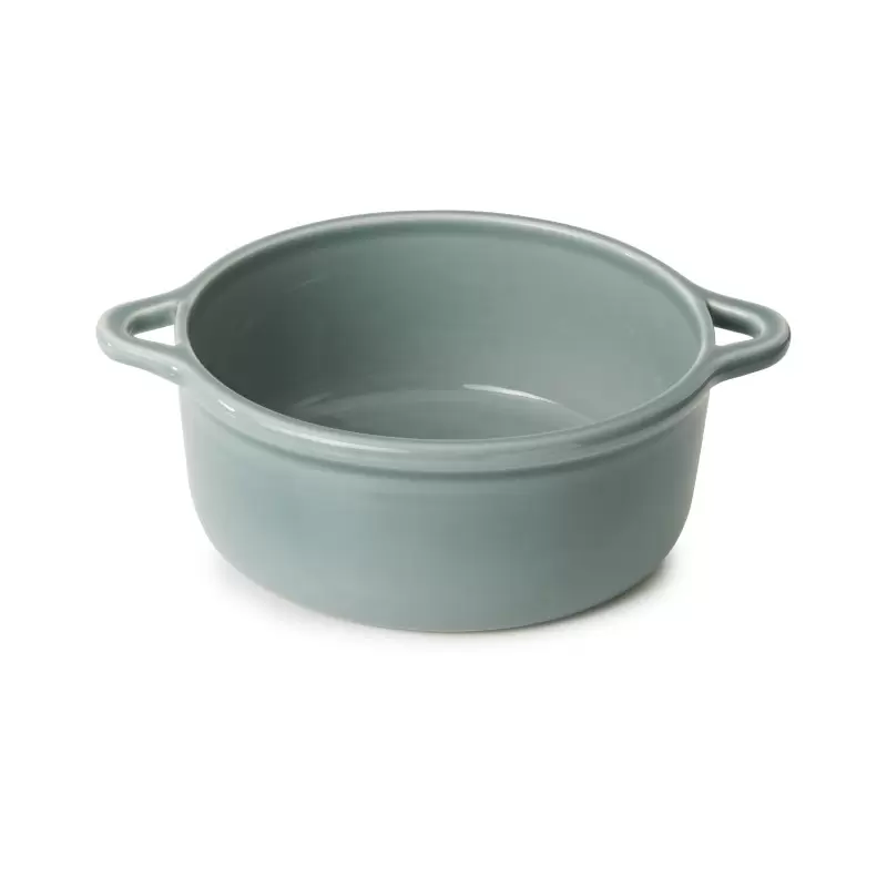 Revol Bombance Collection Round Cocotte 19 cm Oven Without Lid - Cloud Grey