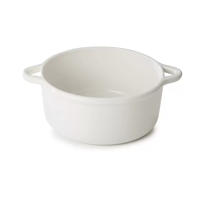 Revol Bombance Collection Round Cocotte 22 cm Oven Without Lid - Alabaster white