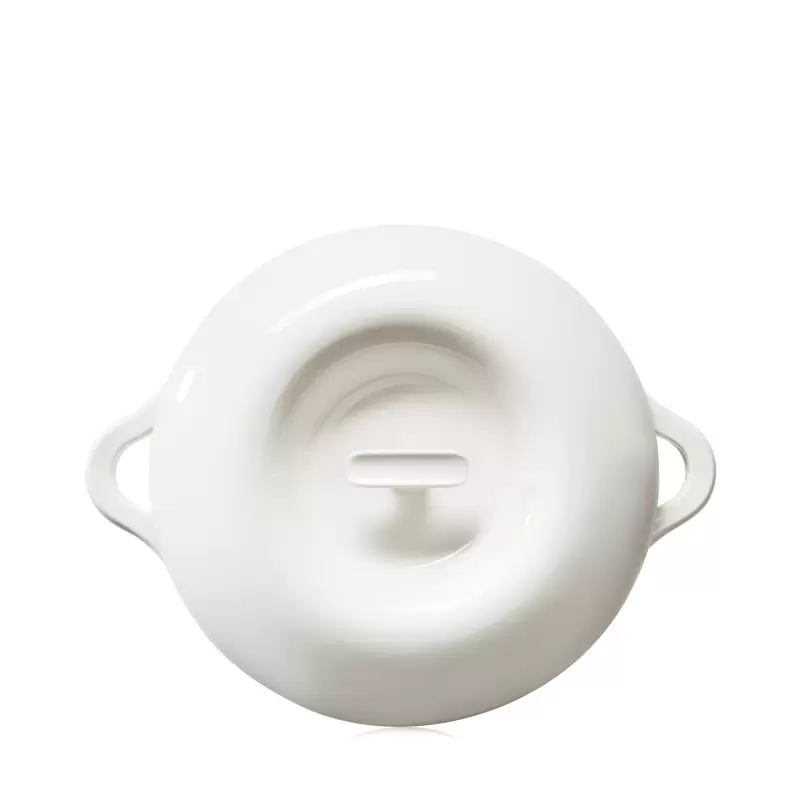 Revol Bombance Collection Porcelain Lid For Cocotte 29 cm Induction Oven - Alabaster white