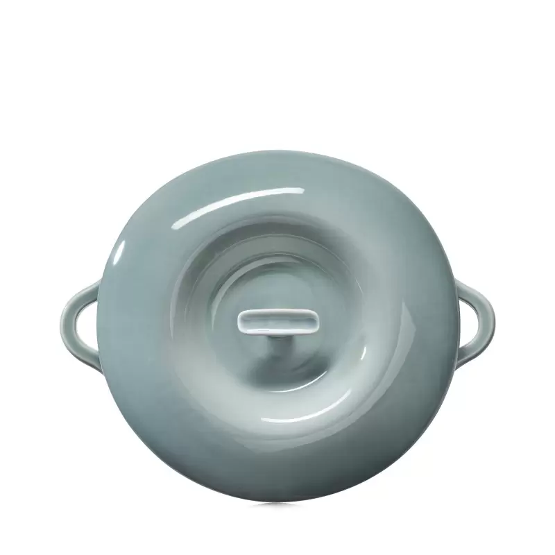 Revol Bombance Collection Porcelain Lid For Cocotte 31 cm Induction Oven - Cloud Grey