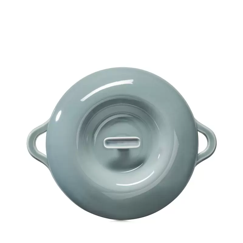 Revol Bombance Collection Porcelain Lid For Cocotte 29 cm Induction Oven - Cloud Grey