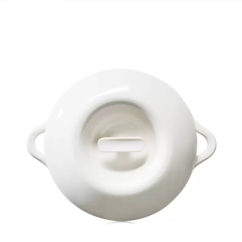 Revol Bombance Collection Porcelain Lid For Cocotte 19 cm Induction Oven - Alabaster white