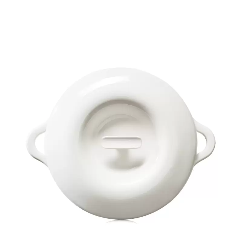 Revol Bombance Collection Porcelain Lid For Cocotte 26 cm Induction Oven - Alabaster white