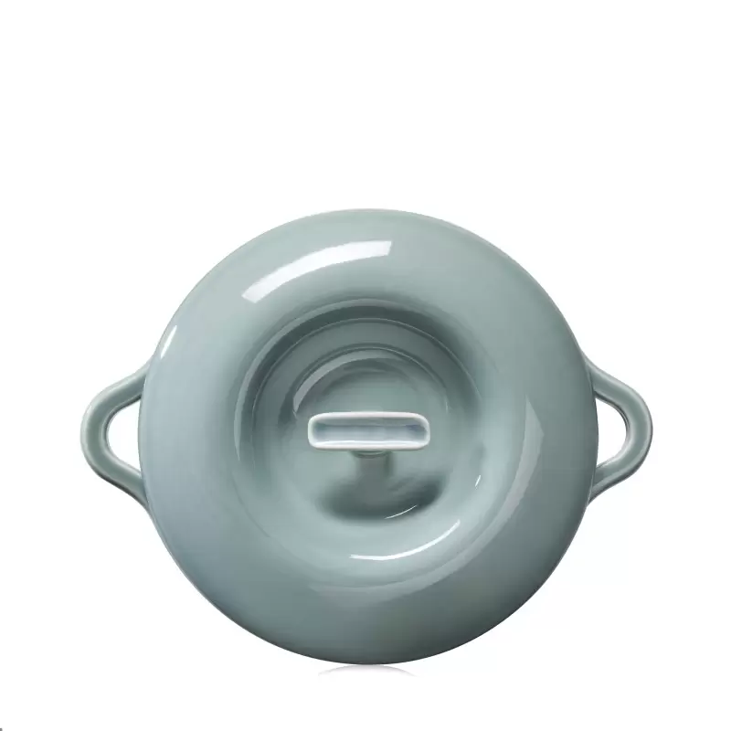 Revol Bombance Collection Porcelain Lid For Cocotte 26 cm Induction Oven - Cloud Grey