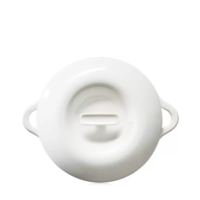 Revol Bombance Collection Porcelain Lid For Cocotte 22 cm Induction Oven - Alabaster white