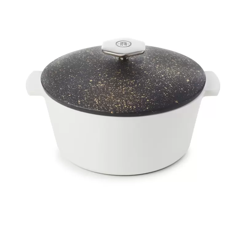 Revol Revolution 2 Collection Round Cocotte 9''/22 cm - Matt slate style Induction Cosmos gold