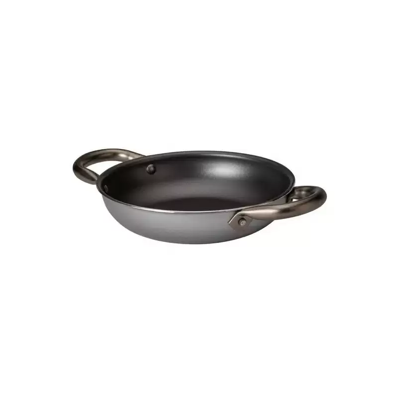 Rosseto Cooklite Natural Aluminum - Skillet with Handles - 1 QT - Set of 6 - 8.5 x 6.5 x 1.25 In.