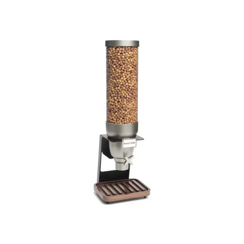 Rosseto EZ-SERV 2 Gal. 1-Container Tabletop Dispenser with Walnut Tray - 1 Piece - 9.75 x 10 x 29 In.