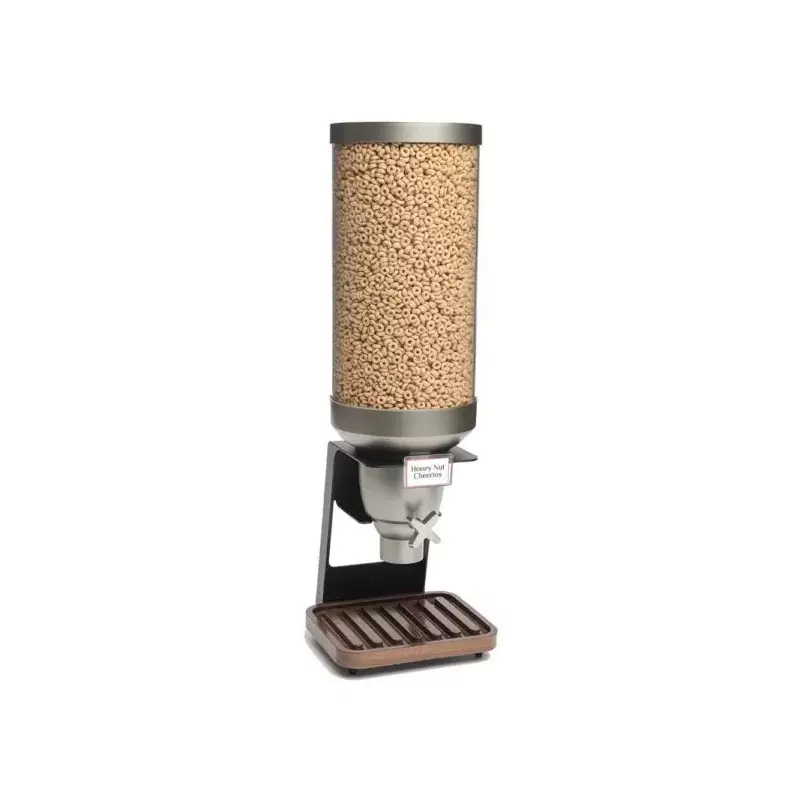 Rosseto EZ-SERV 3.5 Gal. 1-Container Tabletop Dispenser with Walnut Tray - 1 Piece - 9.75 x 10 x 29 In.