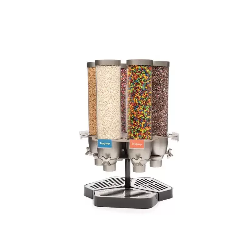 Rosseto EZ-SERV 1.3 gal. 6-Container Carousel TableTop Dispenser - 1 Piece - 21 x 21 x 27.5 In.