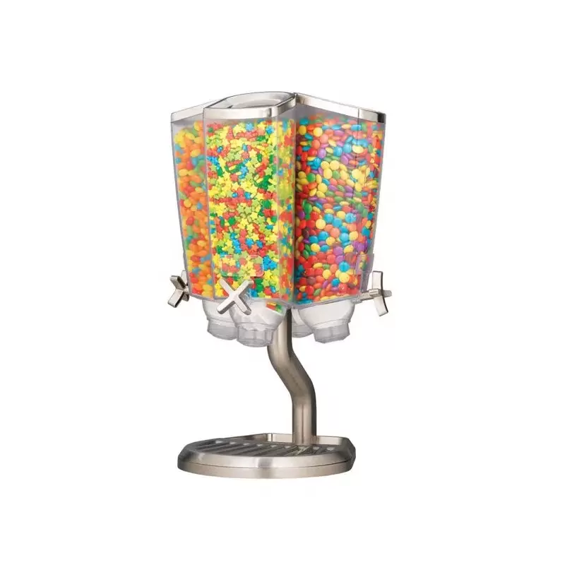 Rosseto EZ-PRO C4L 1.3 Gal. 4-Container Tall Carousel Tabletop Dispenser - 1 Piece - 13 x 13 x 22.63 In.