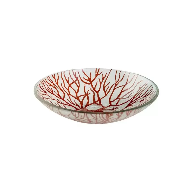 Rosseto Radici Cognac 14" Round Handmade Glass Bowl - 1 Piece - 14.2x14.2x3.1 In.