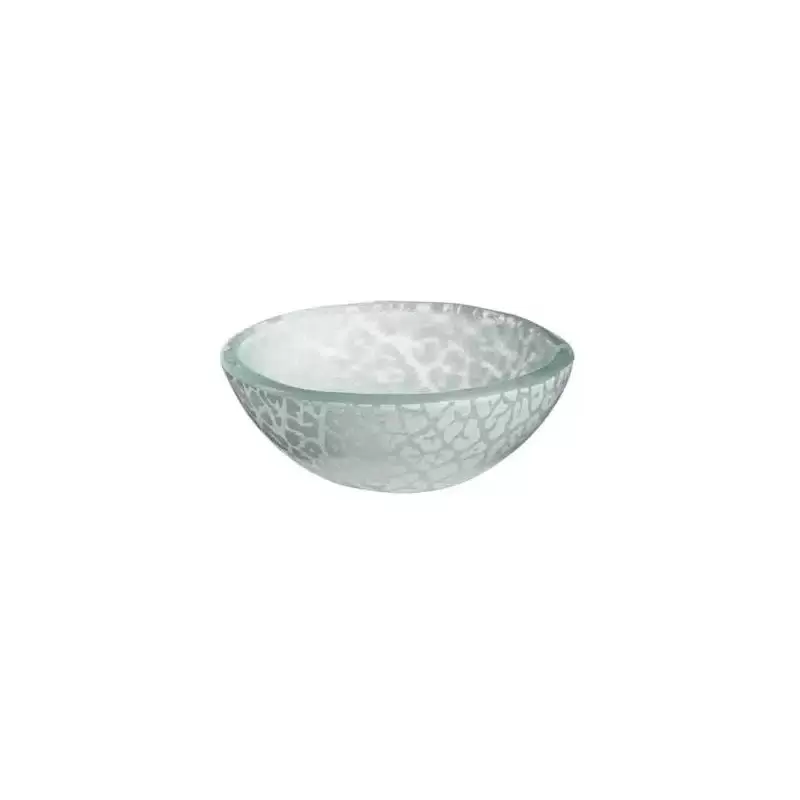 Rosseto Foglia White Mini Round Deep Handmade Glass Bowl - Set of 12 - 3.5x3.5x1.4 In.