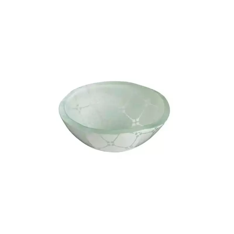 Rosseto Zenit White Mini Round Deep Handmade Glass Bowl - Set of 12 - 3.5x3.5x1.4 In.