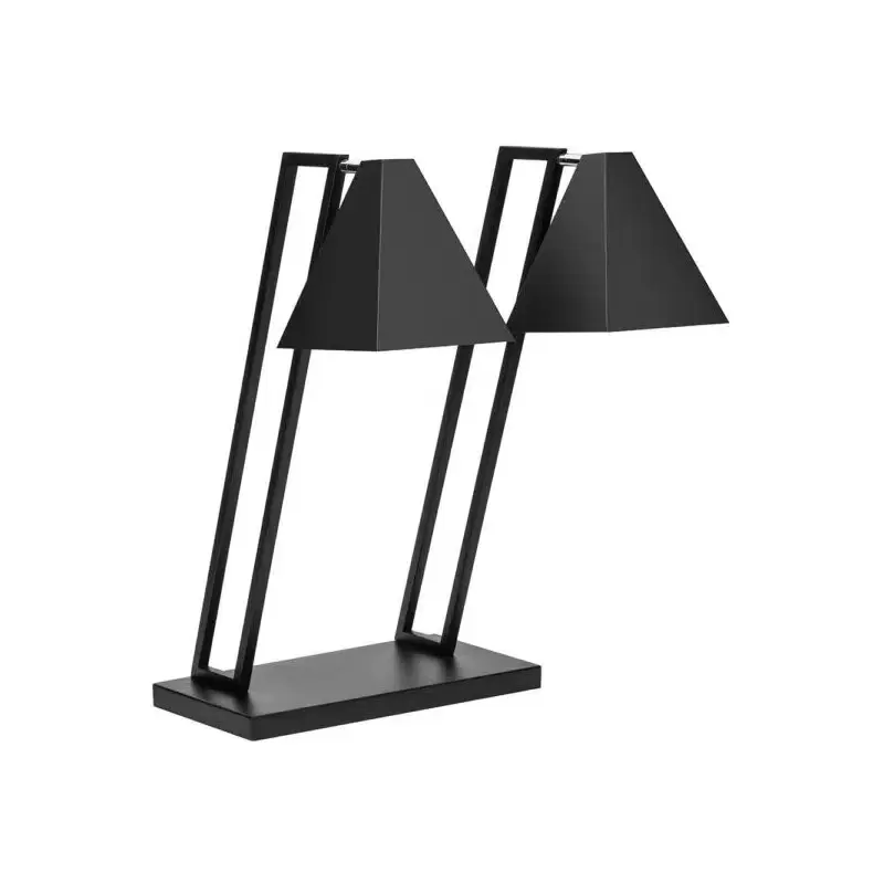 Rosseto Double Black Matte Pyramid Heat Lamp with Metal Base - 1 Piece - 16.5 x 19.25 x 26 In.