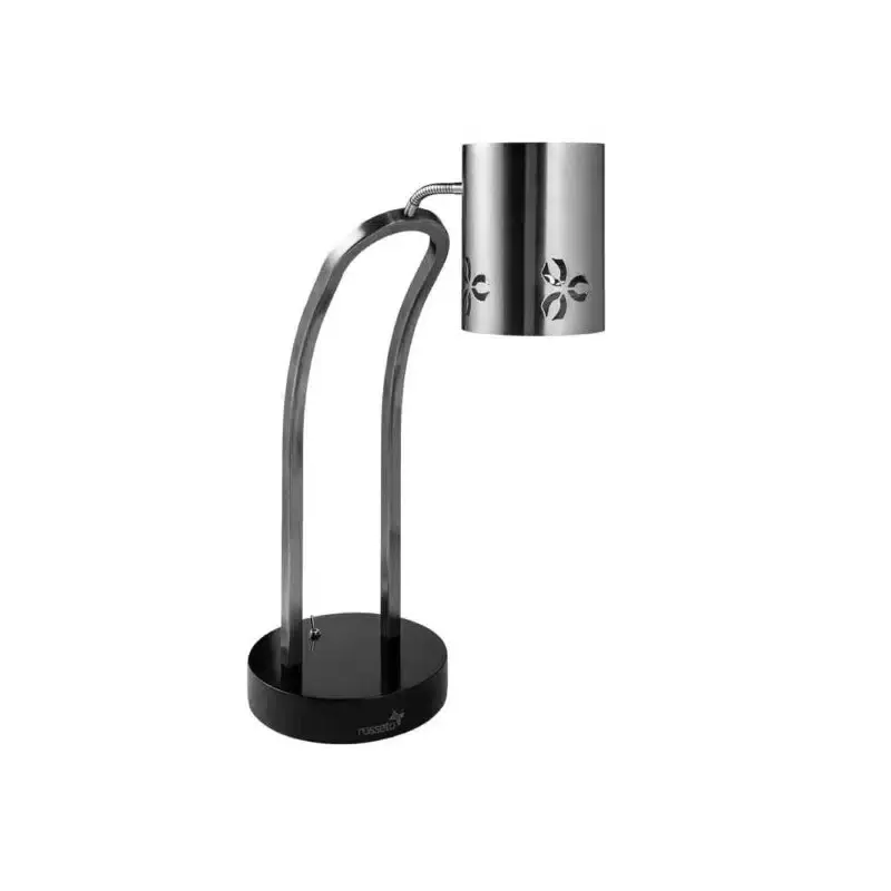 Rosseto Iris Single Stainless Steel Heat Lamp with Black Metal Base - 1 Piece - 9.75 x 19.5 x 26 In.