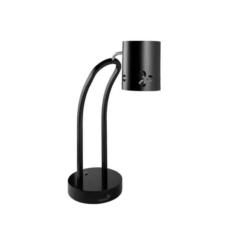 Rosseto Iris Single Black Matte Heat Lamp - with Black Metal Base - 1 Piece - 9.75 x 19.5 x 26 In.