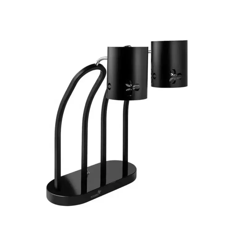 Rosseto Iris Double Black Matte Heat Lamp - with Black Metal Base 1 EA - 18.5 x 19.5 x 26 In.