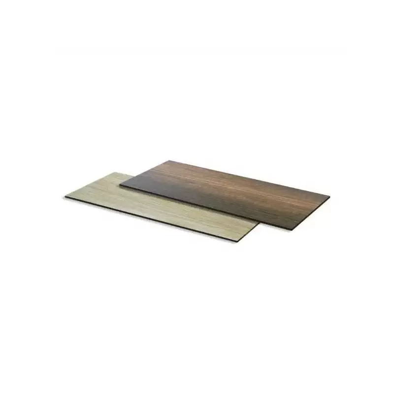 Rosseto Walnut/Natural Wood Wide Reversible Rectangular HPL Surface - 31.5 x 13.75 x 0.3 In.