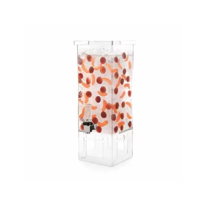 Rosseto Square 4 Gal. Acrylic Beverage Dispenser - 1 Piece - 8.75 x 8.75 x 23.5 In.