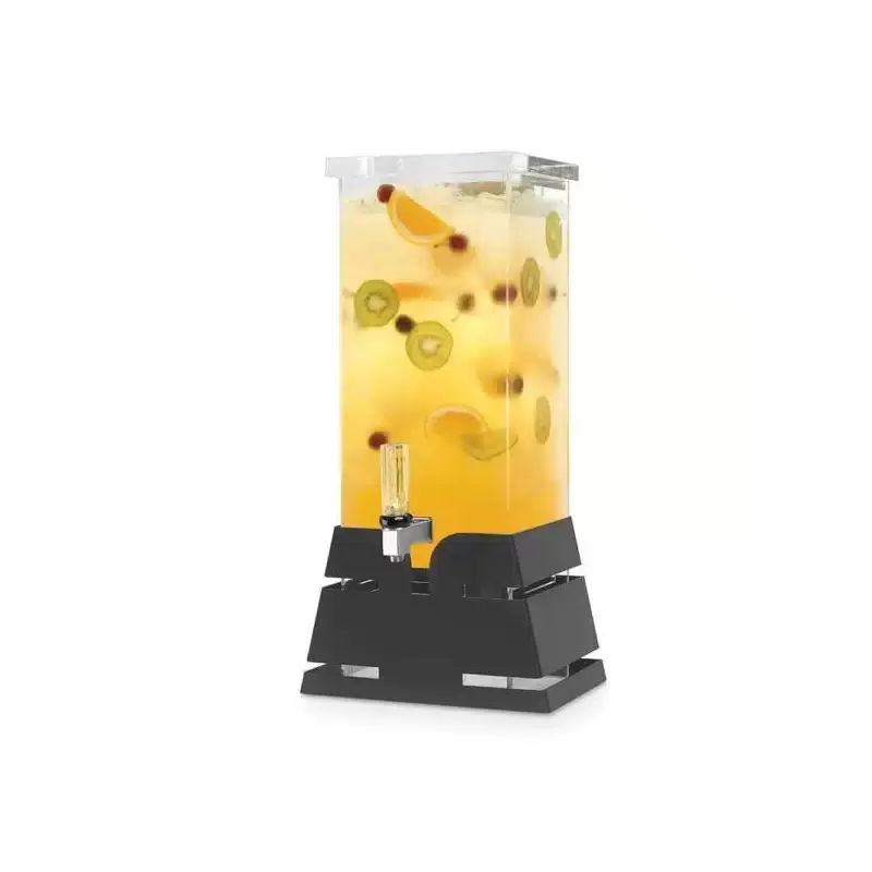 Rosseto Square 3 Gal. Beverage Dispenser with Black Matte Pyramid Base - 1 Piece - 11.63x9x19.25 In.