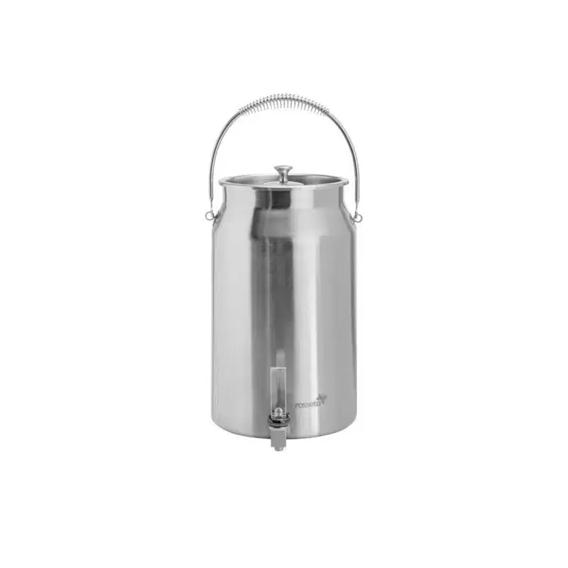 Rosseto 3 Gal. Brushed Stainless Steel Milk Urn with Ice Chamber - 1 Piece - 9.5x9.5x15.5 In.