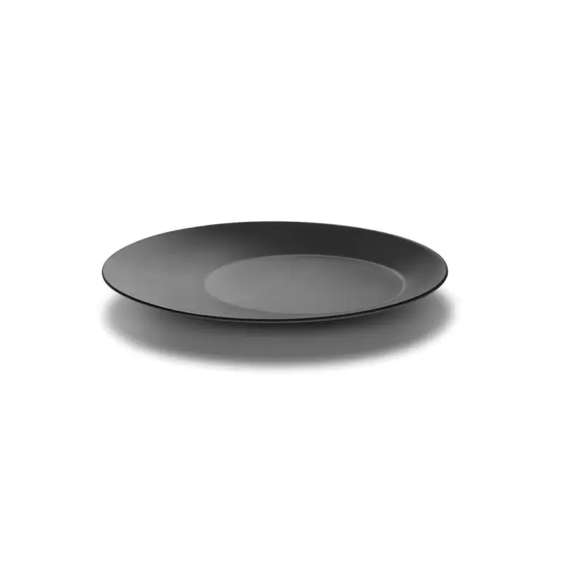 Rosseto Large Round Black and White Melamine Platter (Set of 3 pcs.) - 1 SET - 13.25 x 13.25 x 1.5 In.