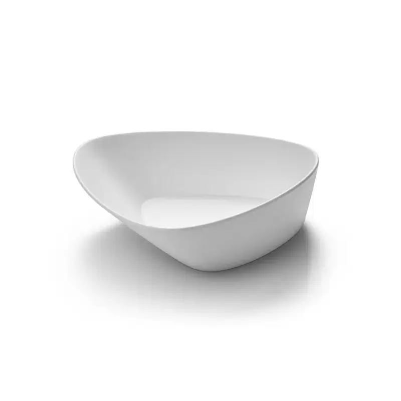 Rosseto Large Triangle White Melamine Bowl (Set of 3 pcs.) - 1 SET - 11.25 x 11.25 x 3.38 In.