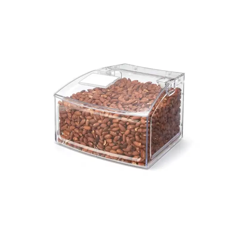 Rosseto Clear 1.5 Gal. Wide Scoop Bin with Rounded Back with Scoop - 1 Piece - 11.4 x 9.8 x 7.1 In.