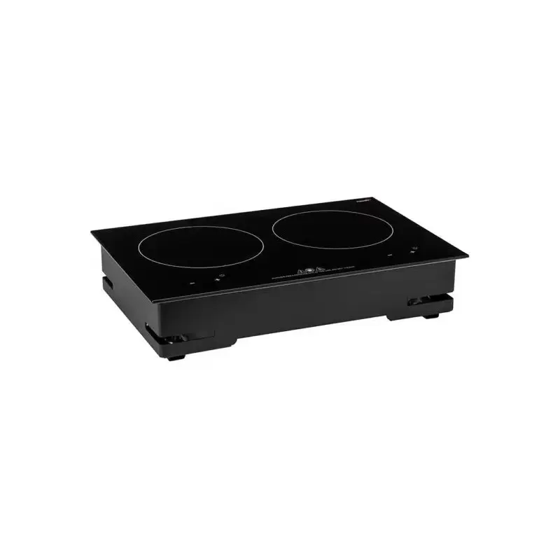 Rosseto Multi-Chef 5" Black Double Induction Kit with Touch-Top Controls - 120V 60Hz - 1 Piece - 21.5 x 13.5 x 5.75 In.