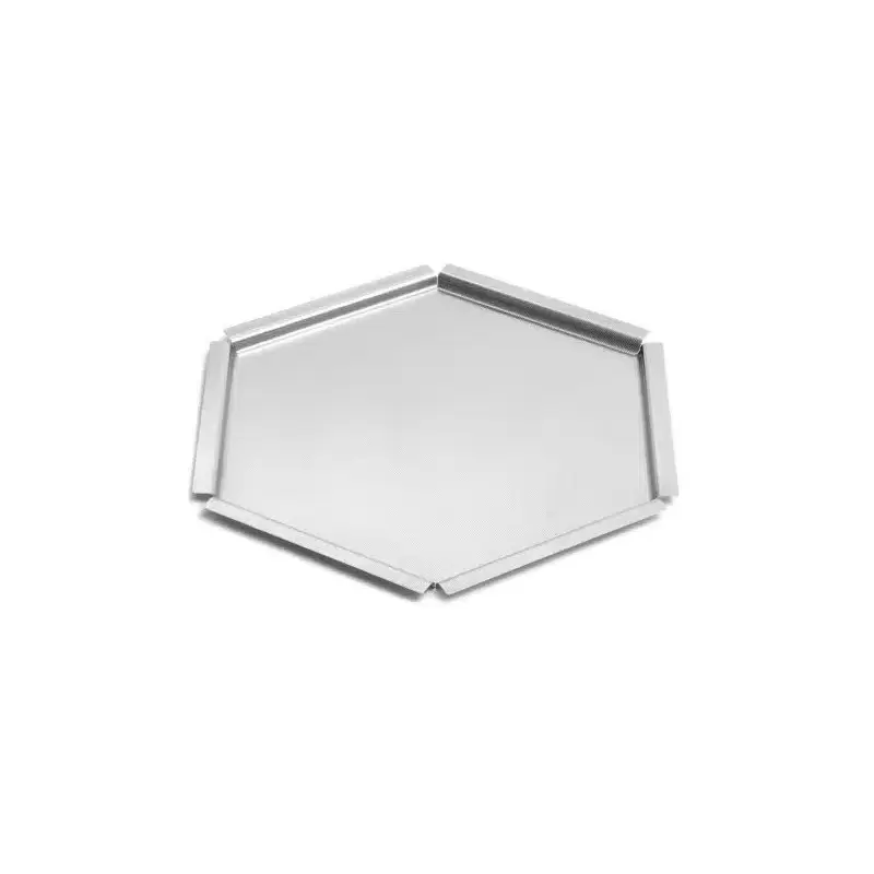 Rosseto Honeycomb Medium Textured Stainless Steel Tray - 1 Piece - 15.5 x 13.75 x 0.38 In.