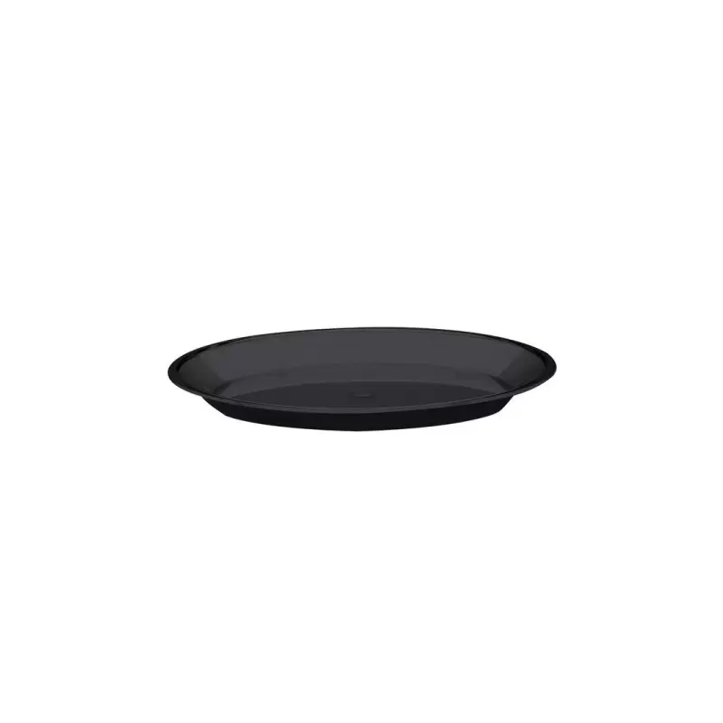 Cal-Mil 15" Round Shallow Tray Blk