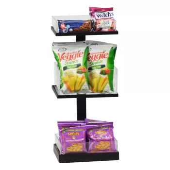 Cal-Mil 3-Tier Black Metal Merchandising Stand 9 1/2" x 7" x 20 1/2"