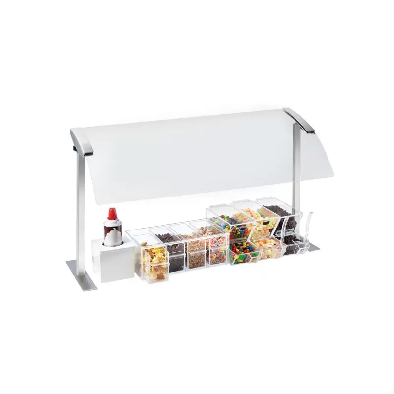 Cal-Mil 37" Acrylic Single Sneeze Guard With Stainless Steel Frame