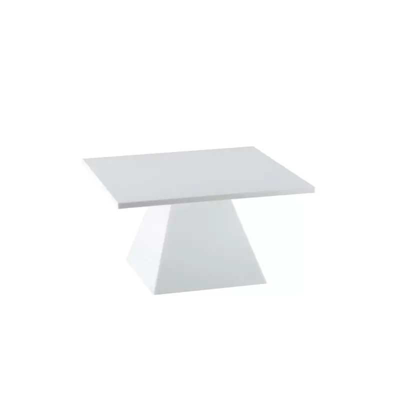 Cal-Mil 4 1/2" Square White Cake Pedestal Stand Riser Display