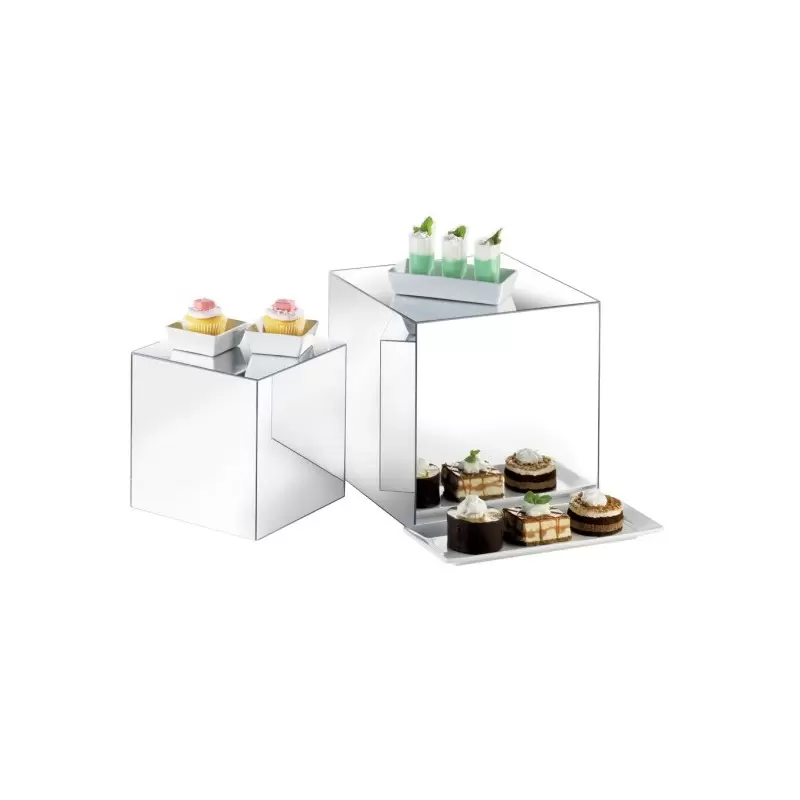 Cal-Mil Acrylic Mirror Cube Riser Displays