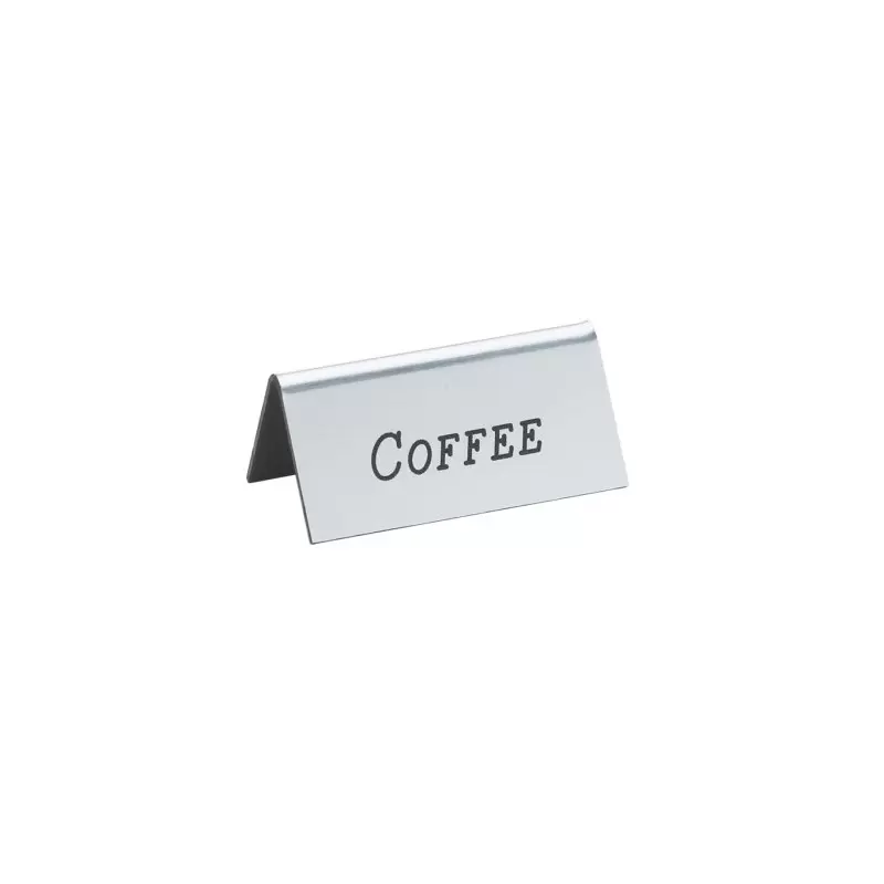 Cal-Mil Silver Coffee Beverage Tent - 3" x 1" x 1 1/2"