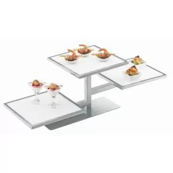 Cal-Mil One By One Silver 3 Tier Riser Display Frame