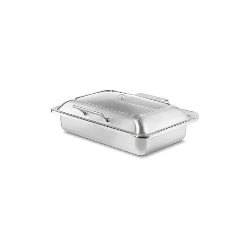 Rosseto Multi-Chef Rectangular Chafing Pod with Soft Closing Lid and Water Pan - 1 Piece - 22.8 x 16.75 x 7.75 In.