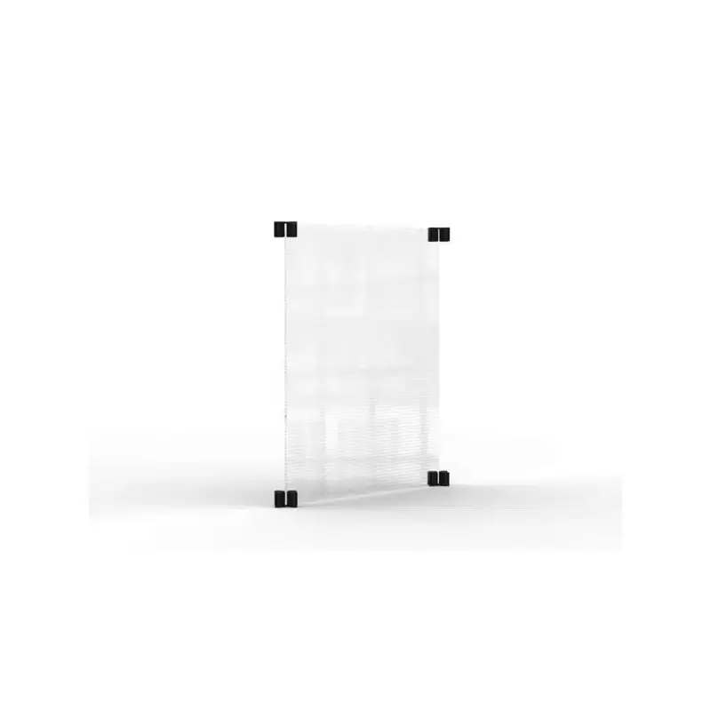 Rosseto Avant Guarde 18" Semi-Clear Polycarbonate Tabletop Divider - includes Cross Connectors - 1 Piece - 18 x 0.16 x 20 In.