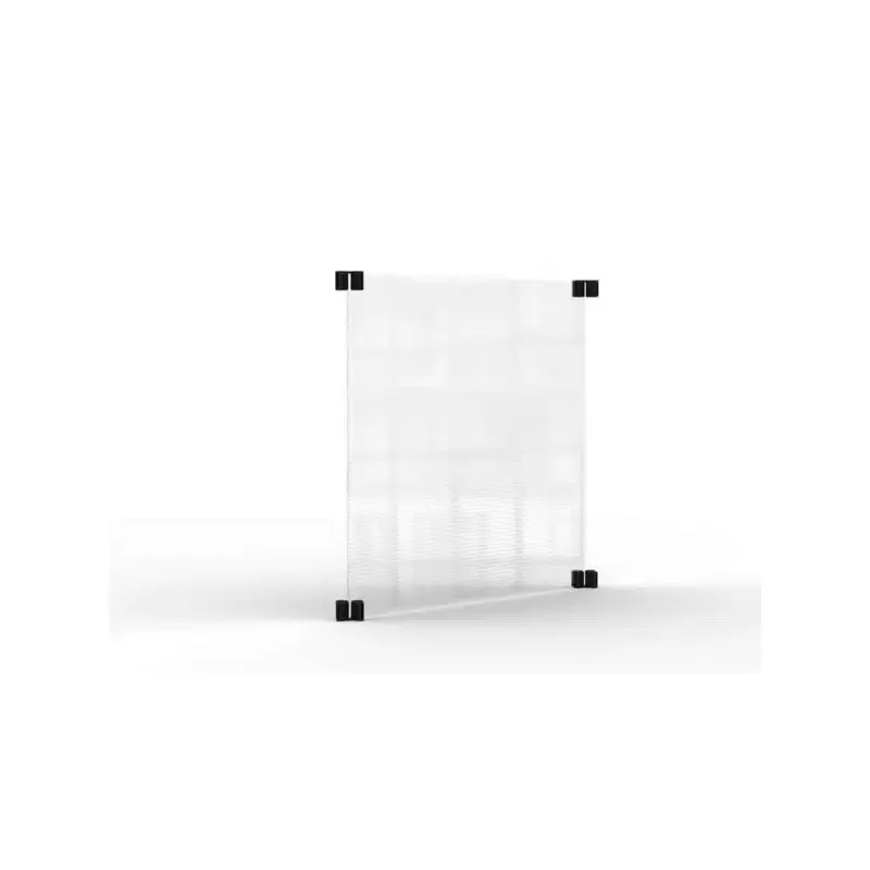 Rosseto Avant Guarde 24" Semi-Clear Polycarbonate Tabletop Divider - includes Cross Connectors - 1 Piece - 24 x 0.16 x 20 In.