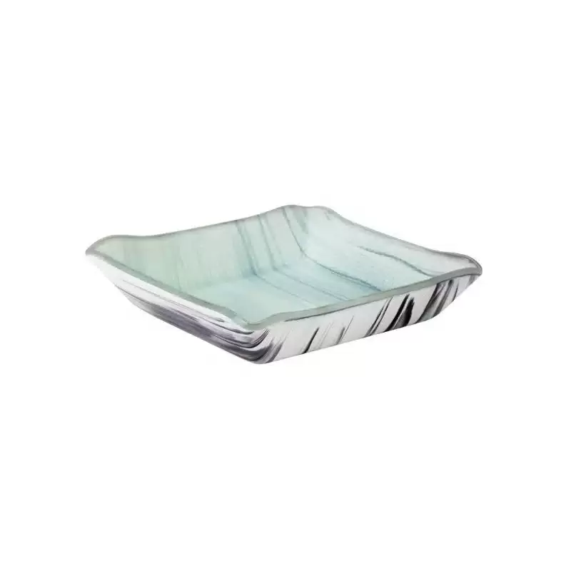 Rosseto Aroma Black & White Square Conical Bowl - 1 Piece - 9.25 x 9.25 x 2 In.