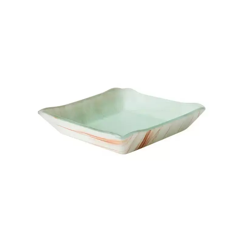 Rosseto Aroma Gold & White Square Conical Bowl - 1 Piece - 9.25 x 9.25 x 2 In.