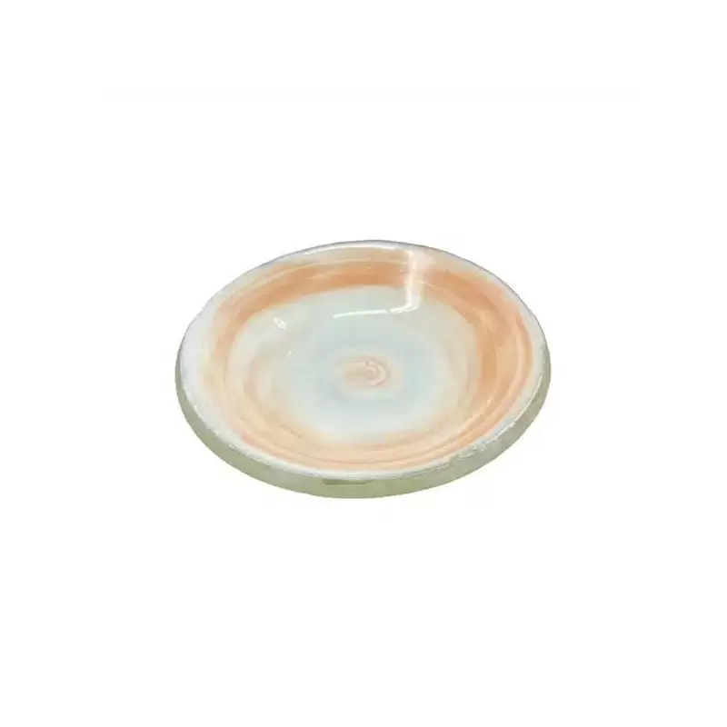 Rosseto Aroma Gold & White Mini Round Bowl - Set of 12 - LOOKS LIKE PLATE? - 3.75 x 3.75 x .25 In.